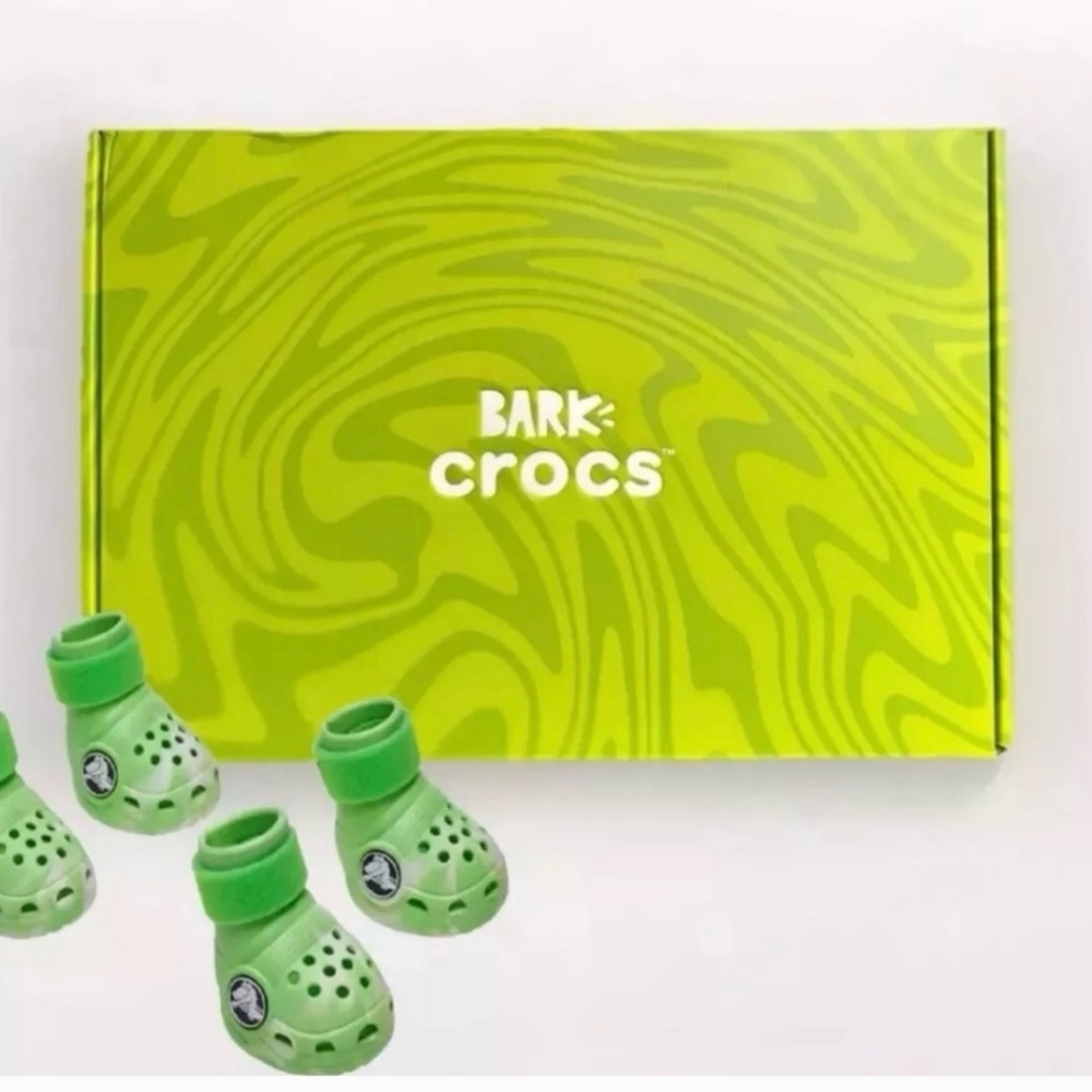 Bark dog crocs slime green (Large)